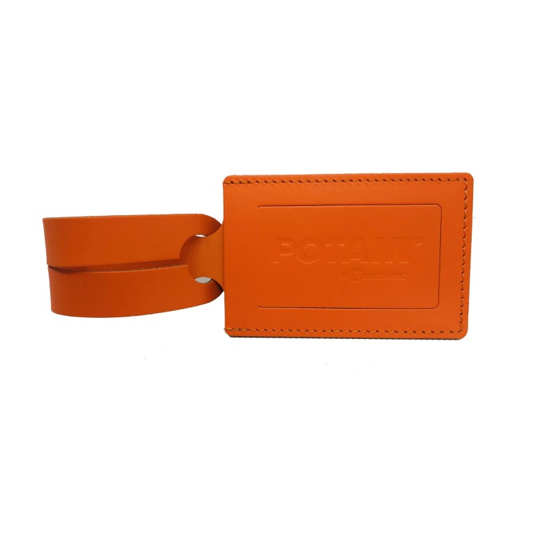 Etiquette bagage en cuir